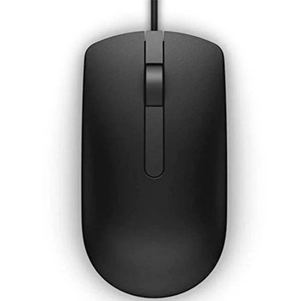 Dell Optical Wired Mouse - Black (MS116t1) - New, Factory Sealed